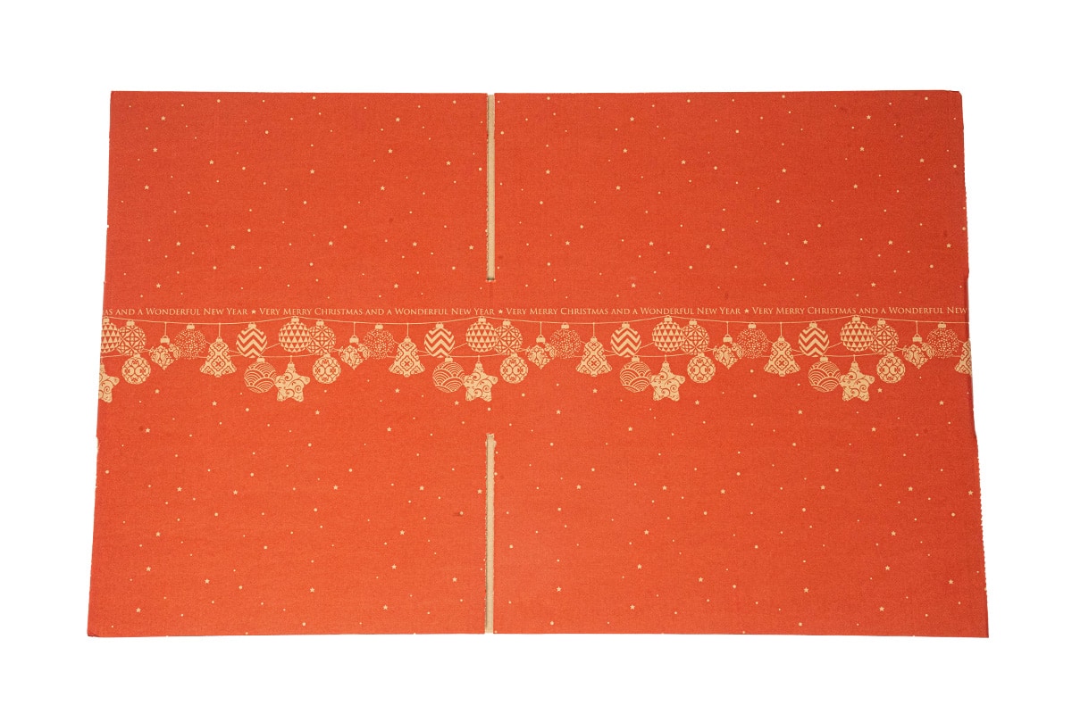 Kerstdoos ''Garland'' rood - 490 x 390 x 270mm