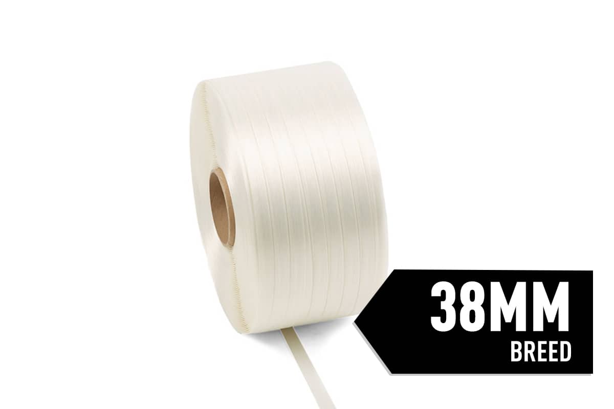 Textielband hotmelt wit zwaar - 35mm x 150m