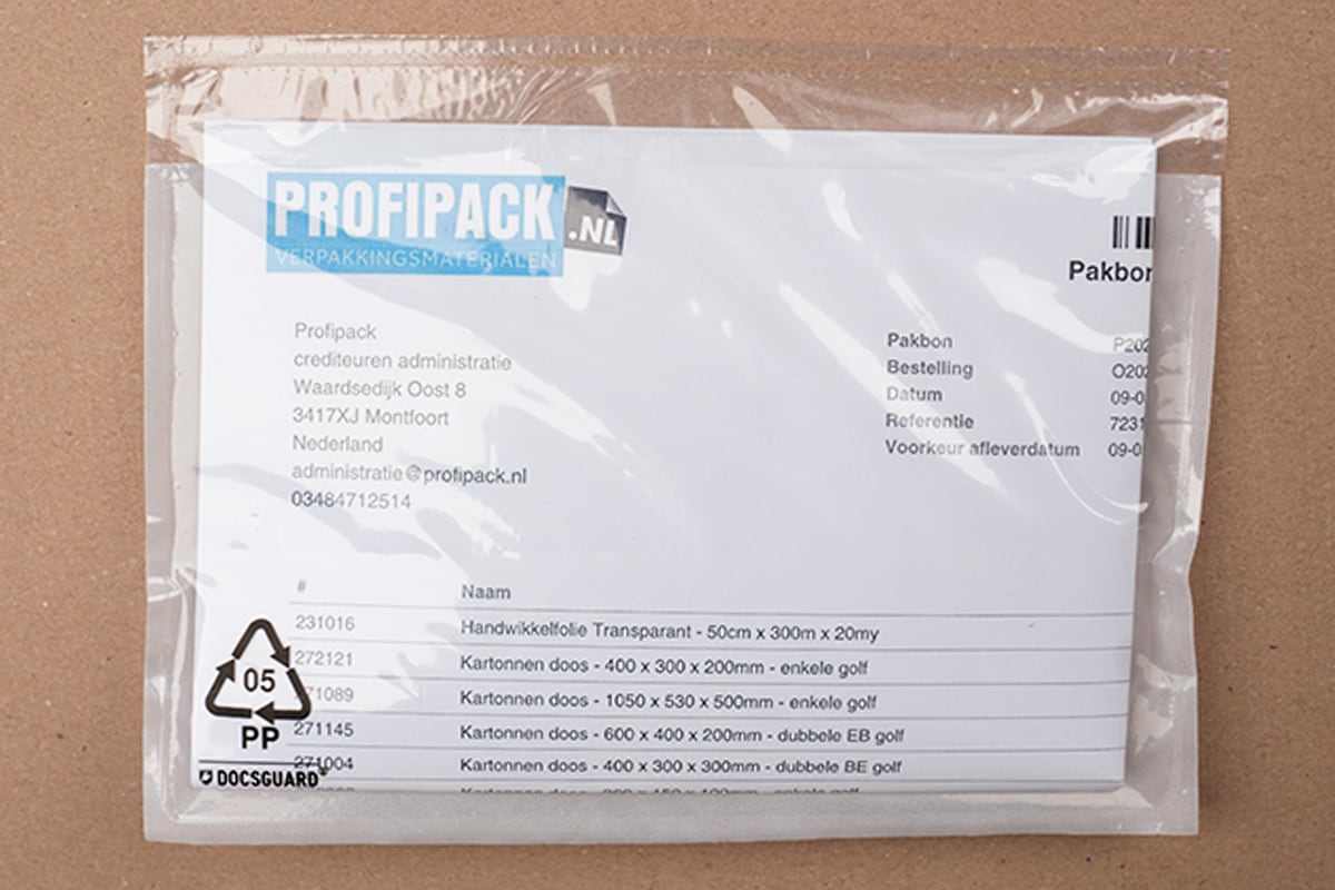Paklijst enveloppen blanco - 165 x 122mm (1.000 st) test 3