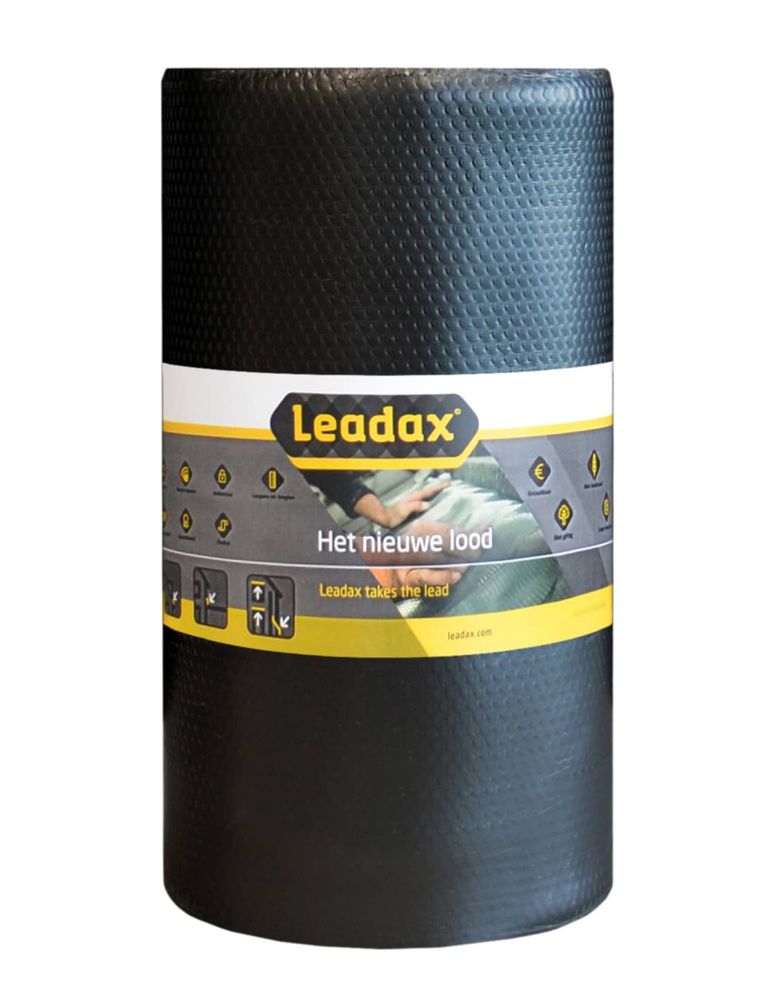 Leadax loodvervanger zwart - 200mm (1,20m²)