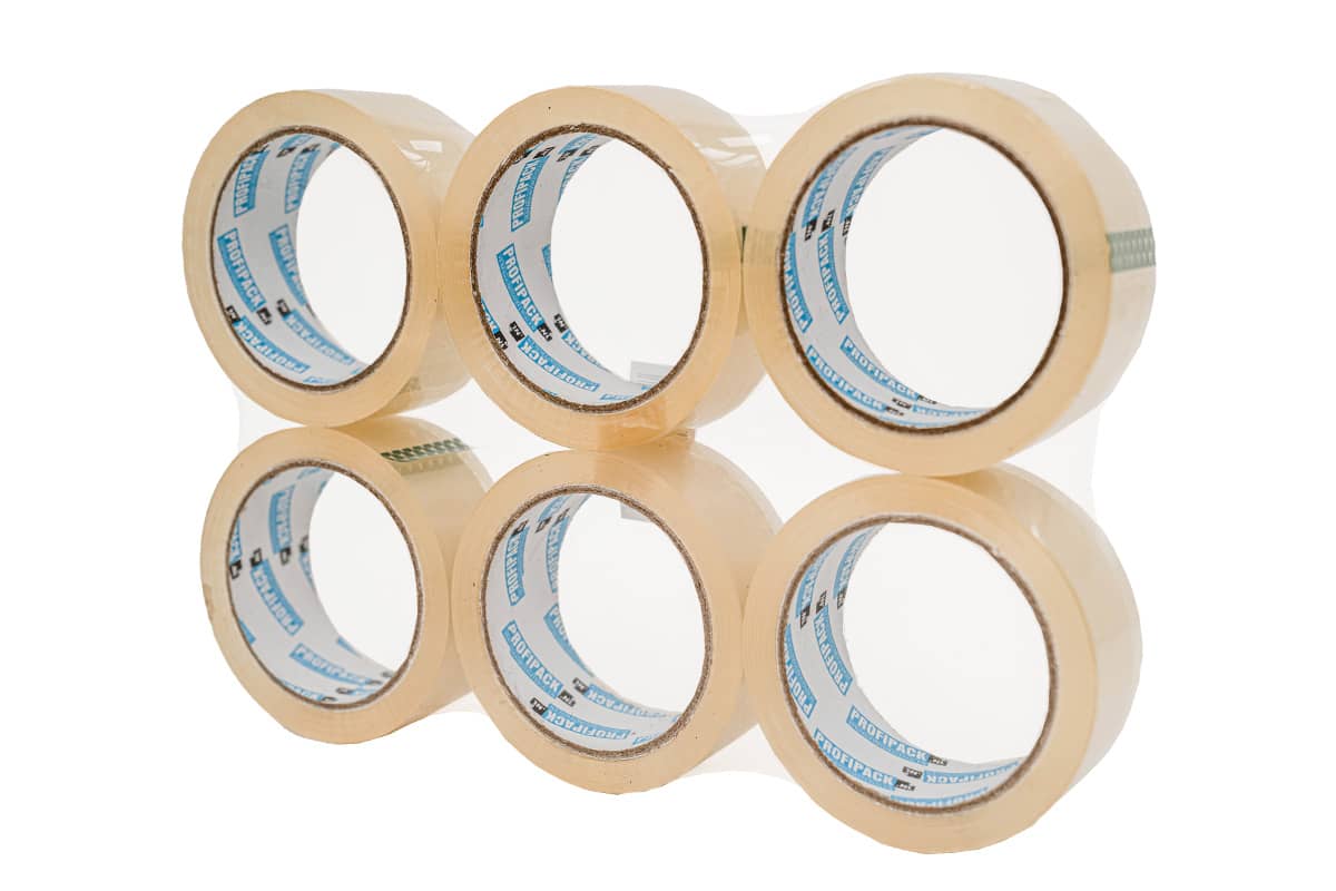 PP acryl tape transparant - 38mm x 66m