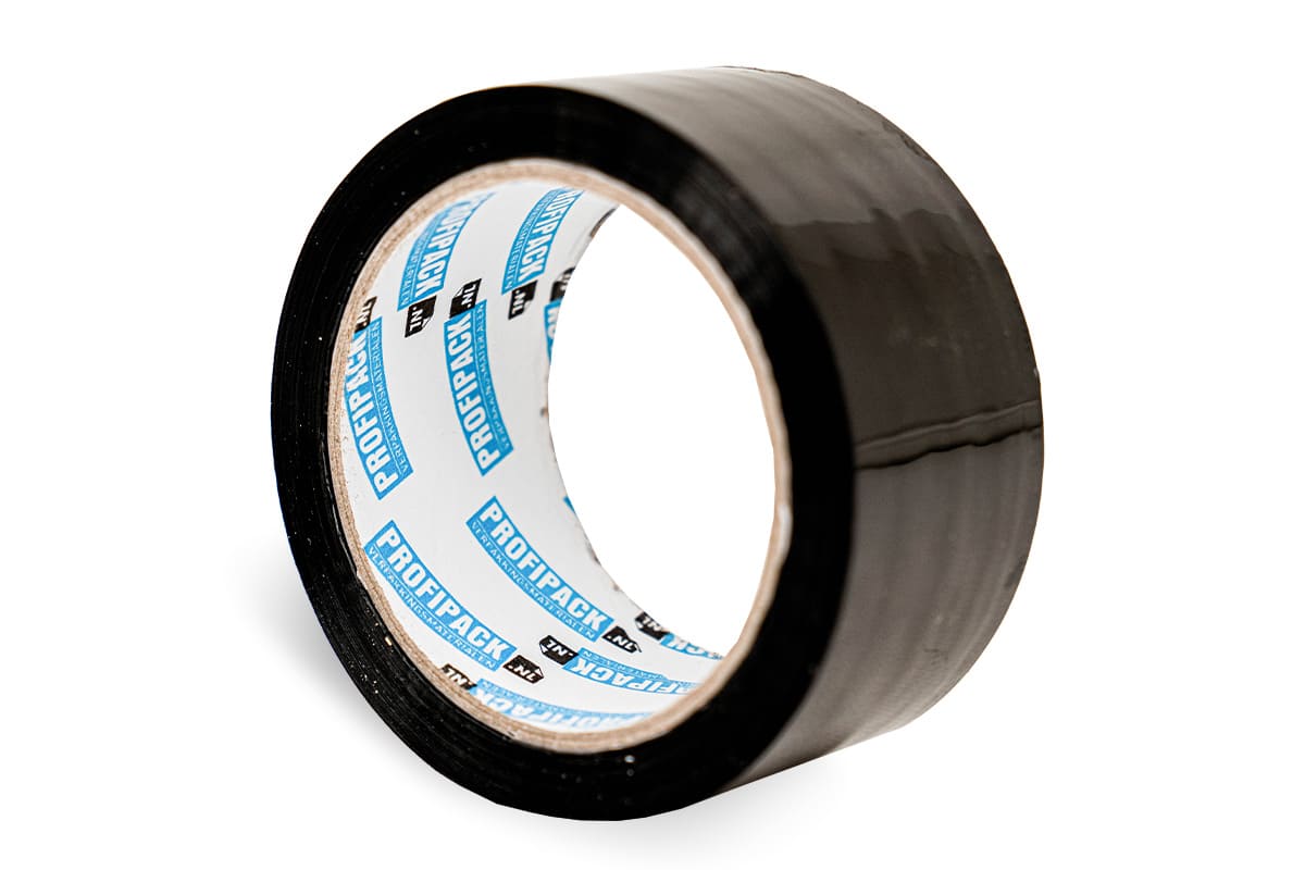 PP acryl tape zwart - 48mm x 66m