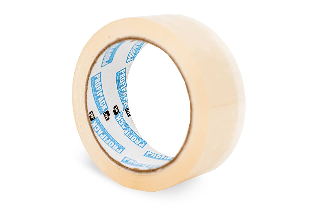 PP acryl tape transparant - 75mm x 66m 38.0000 millimeter