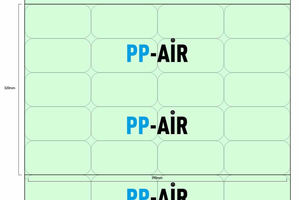 PP-air luchtzakjes mattenfolie 4.4 - 420 x 320mm x 280m