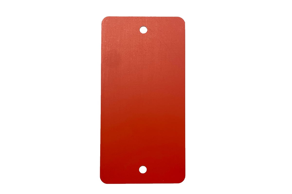 Metalen labels rood - 55 x 110mm (100 st)