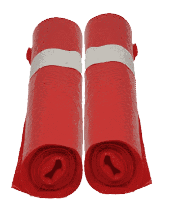 HDPE afvalzakken rood - 70 x 110cm x 25my