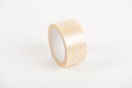 PVC tape bruin - 50mm x 66m transparant, 50.0000 millimeter