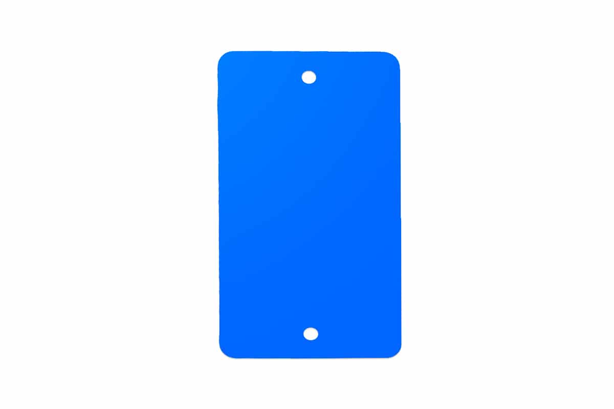 PVC kunststof labels blauw - 55 x 110mm (100 st)