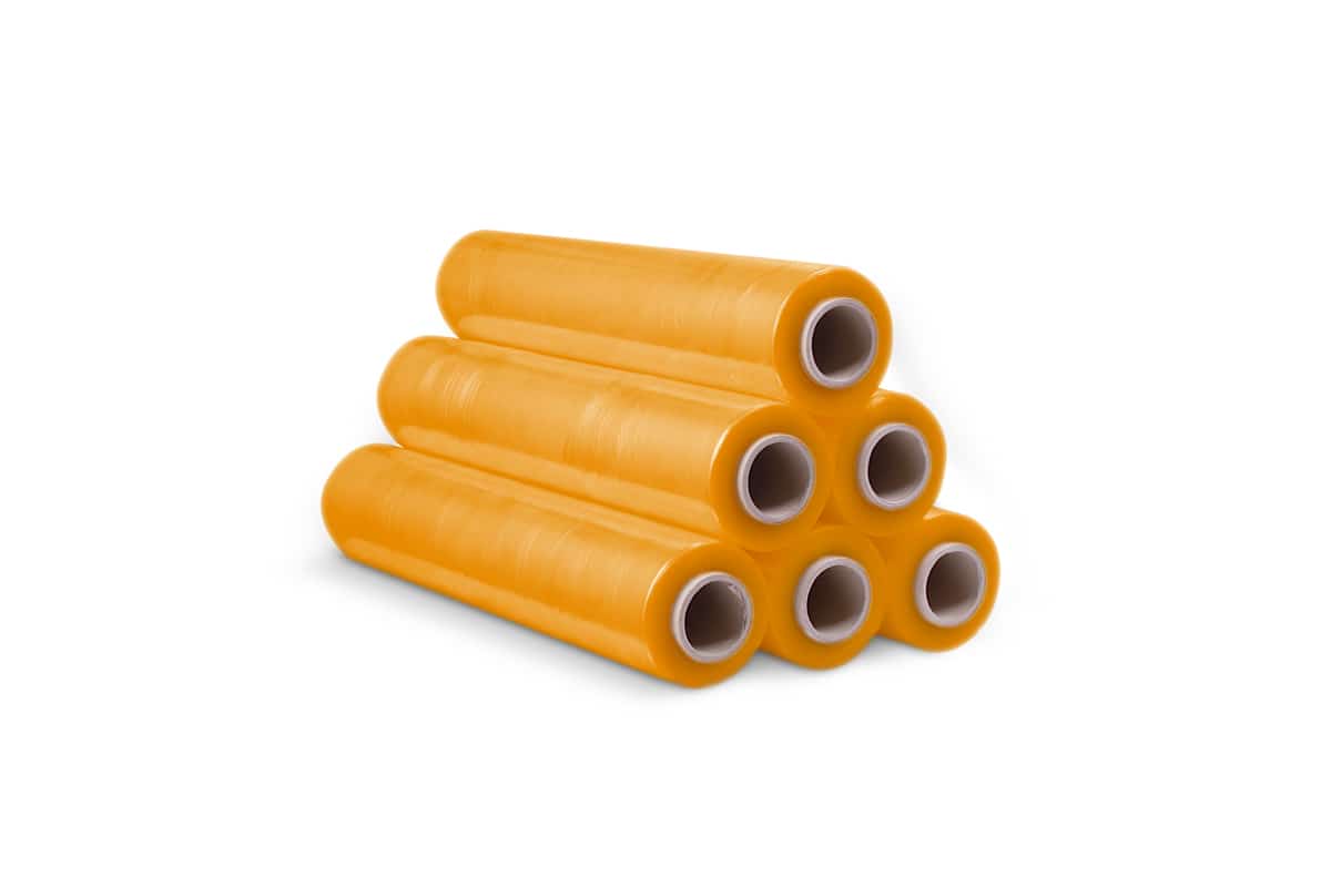 Handwikkelfolie oranje - 50cm x 300m x 20my