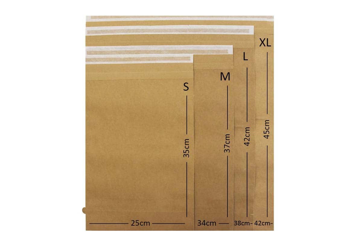 Papieren verzendzakken XL Retour - 420 x 450mm (50 st)