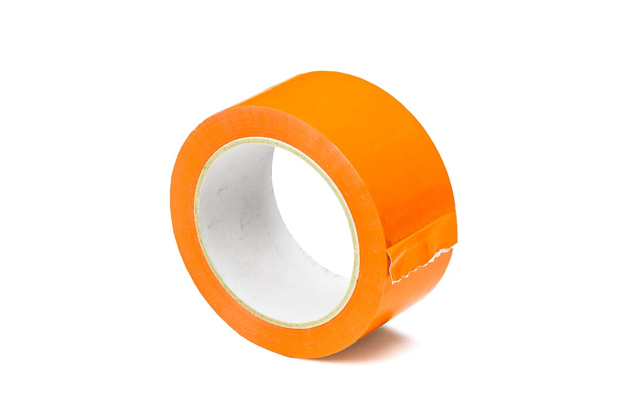 PVC tape transparant - 50mm x 66m oranje, 50.0000 millimeter