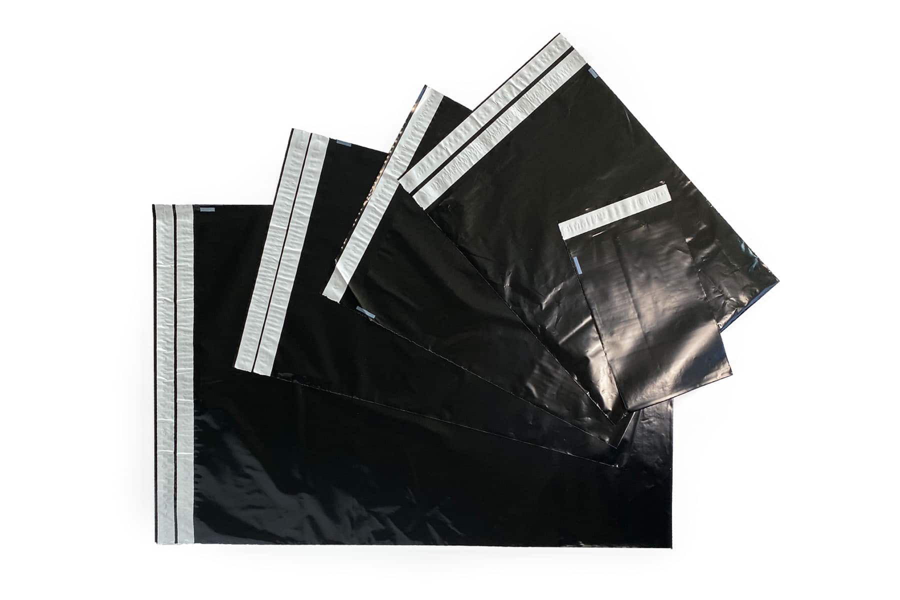 Coex verzendzakken zwart retour - 320 x 420mm (100 st)