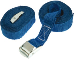 Bagagegordel spanband blauw + gesp - 25mm x 500cm