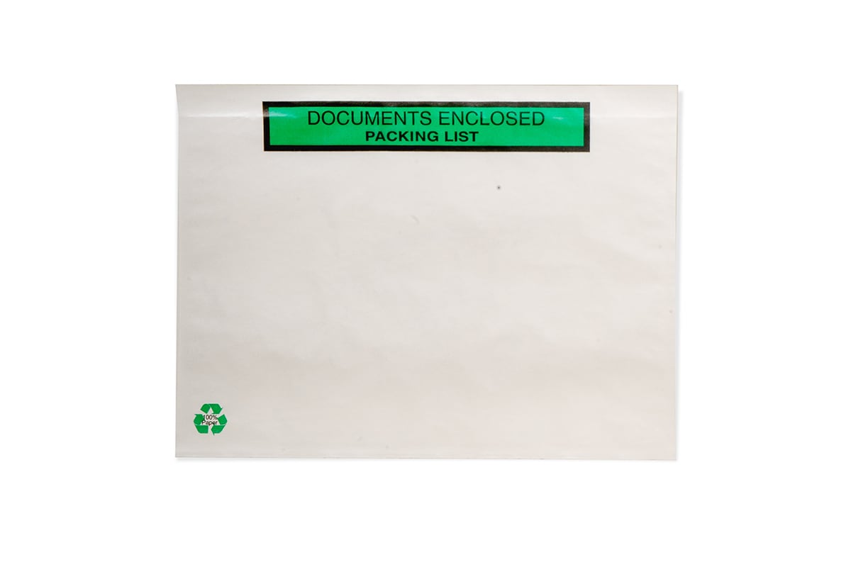 Eco papieren paklijst enveloppen Packing List - 230 x 170mm (1.000 st)