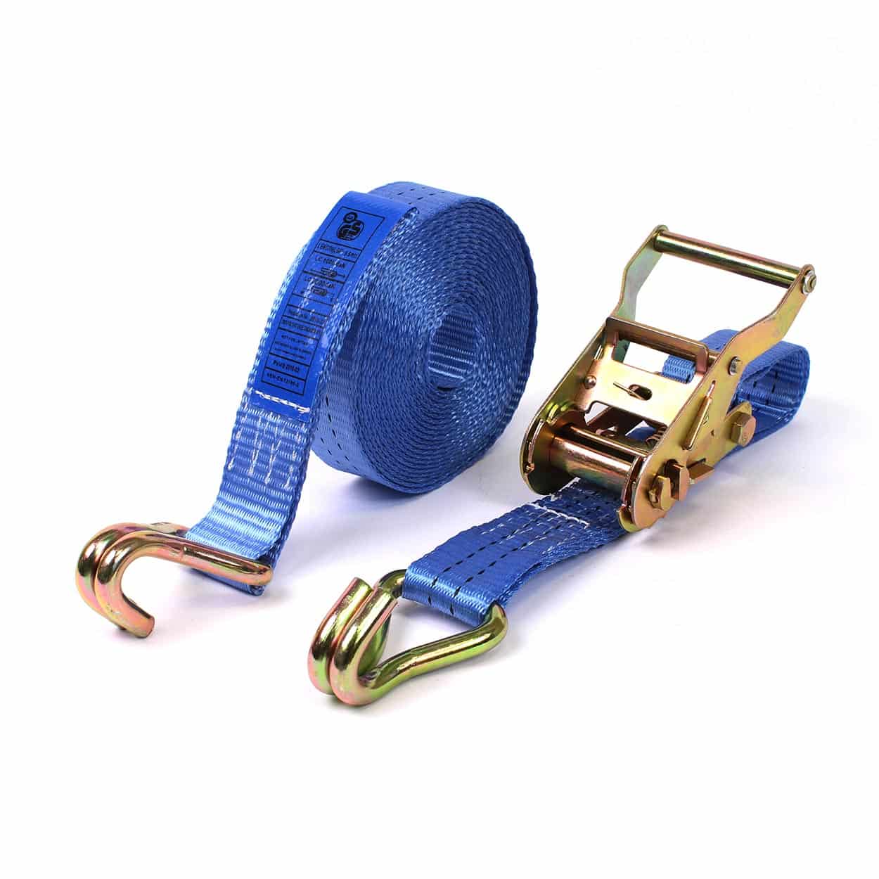 Spanband 2-delig blauw - 35mm x 6m (2 ton)