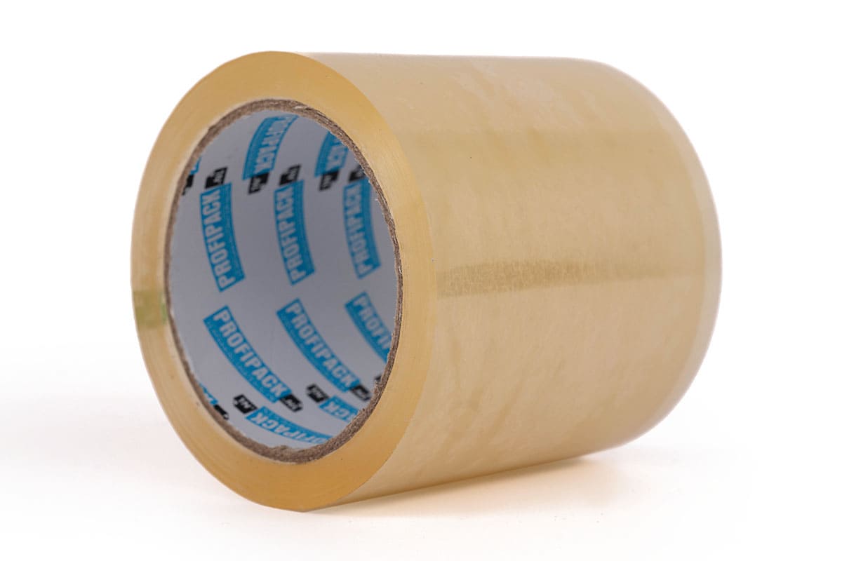 PP acryl tape transparant - 75mm x 66m 