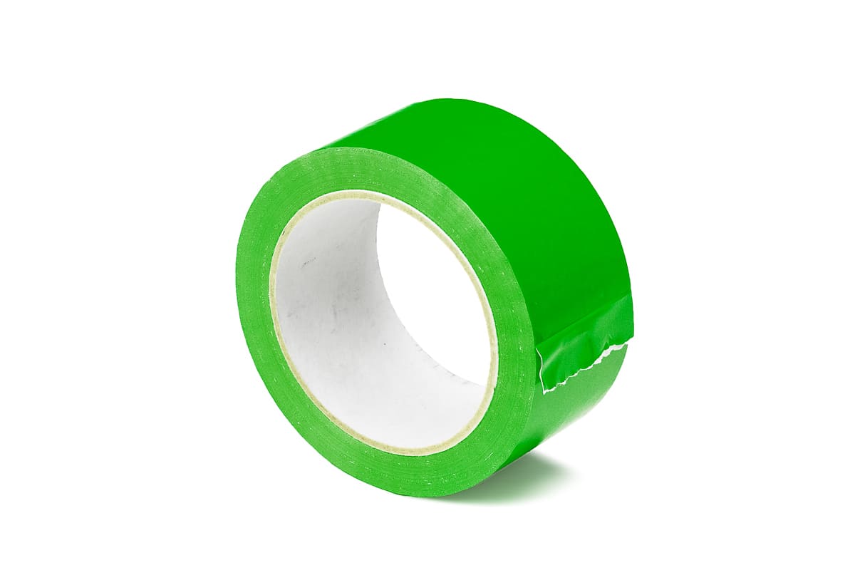 PVC tape geel - 50mm x 66m groen, 50.0000 millimeter