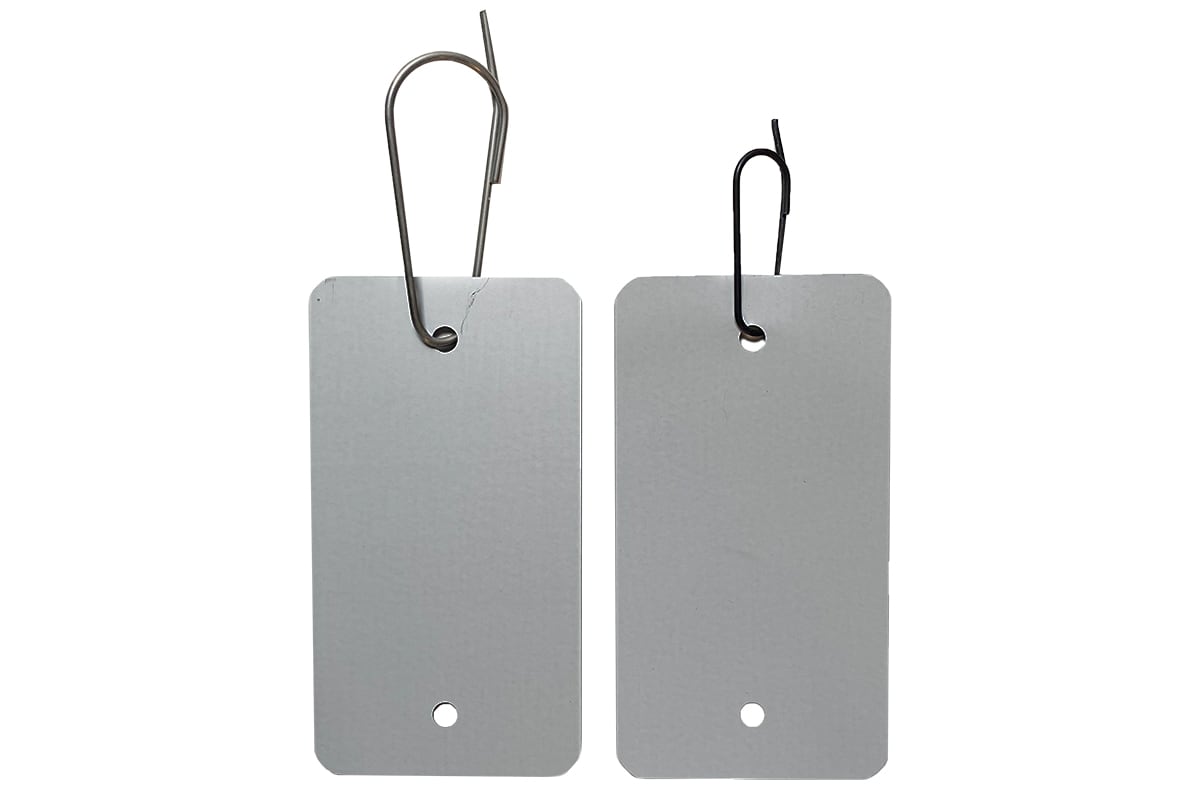 Metalen labels grijs - 55 x 110mm (100 st)