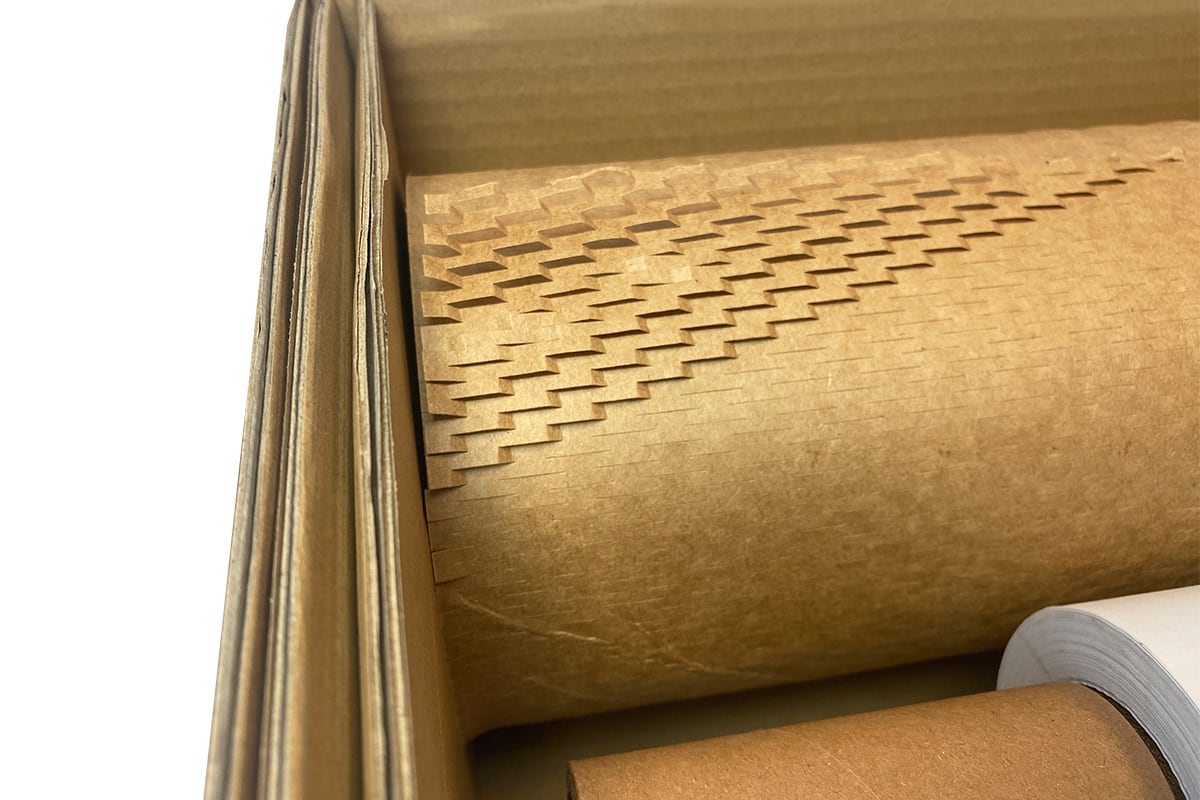 Honingraat papier dispenser Easy wrap set - 50cm x 80gr + 30cm x 110m