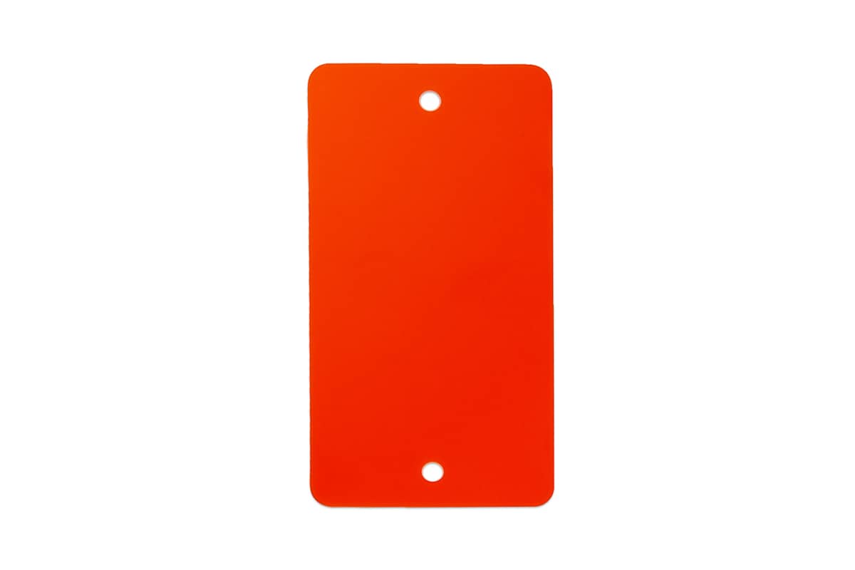 PVC kunststof labels rood - 55 x 110mm (100 st)