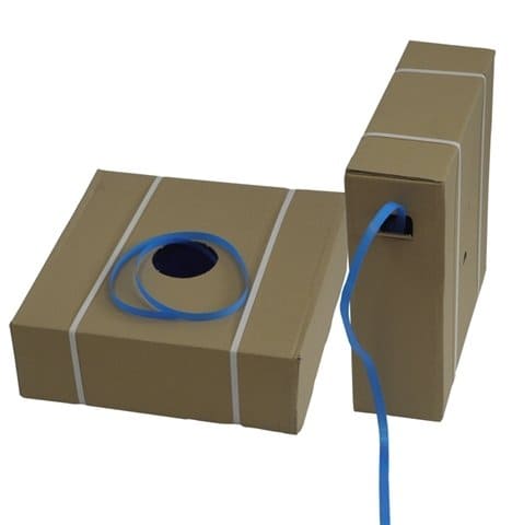 PP omsnoeringsband zwart in dispenserdoos - 16mm x 1.000m blauw, 13.0000 millimeter