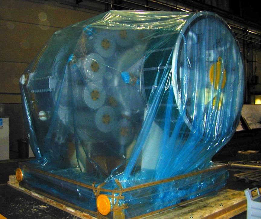 VCI vlakke folie (corrosiewerend) transparant blauw - 200cm x 100m x 100my
