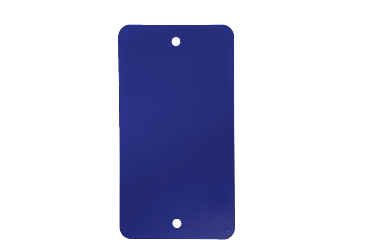 Metalen labels blauw - 55 x 110mm (100 st)
