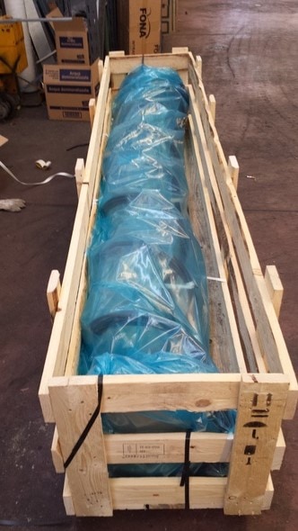 VCI vlakke folie (corrosiewerend) transparant blauw - 200cm x 100m x 100my