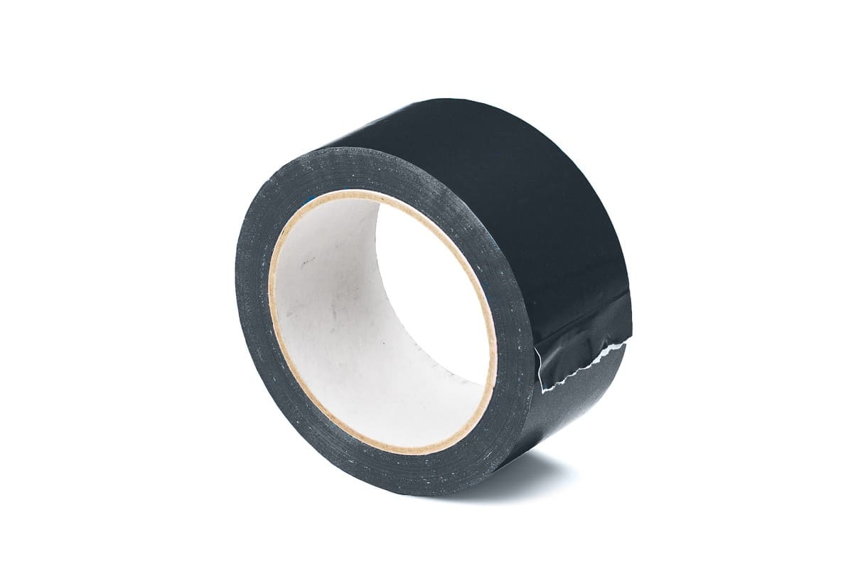 PVC tape wit - 50mm x 66m zwart, 50.0000 millimeter