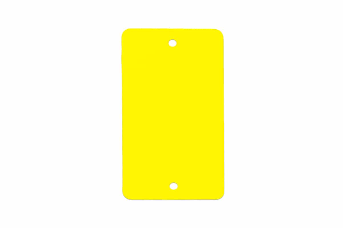 PVC kunststof labels geel - 55 x 110mm (100 st)